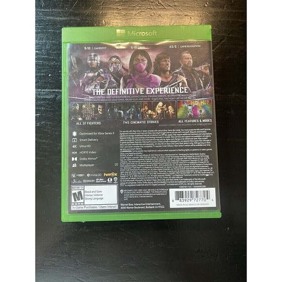 Mortal Kombat 11 Ultimate Microsoft Xbox Series X|S Xbox One Game 1 disc - Picture 2 of 4